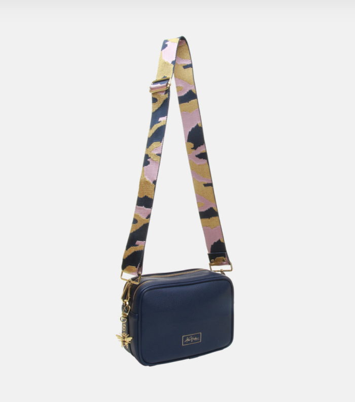 Navy Soho duel compartment camera cross body bag - Image 2