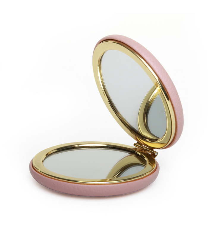 Luxury Pink round compact mirror - Image 2