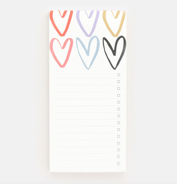 Multi Outline Heart List Pad