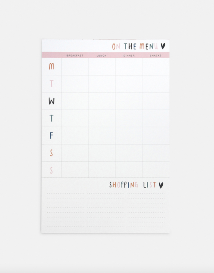 Scattered Hearts Weekly Meal Planner
